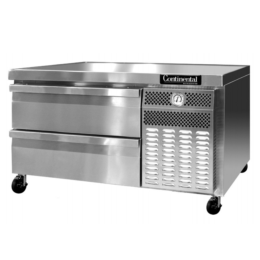 Continental Refrigerator DL48G 48 Two Drawer Refrigerated Chef Base - 9 Cu. Ft.