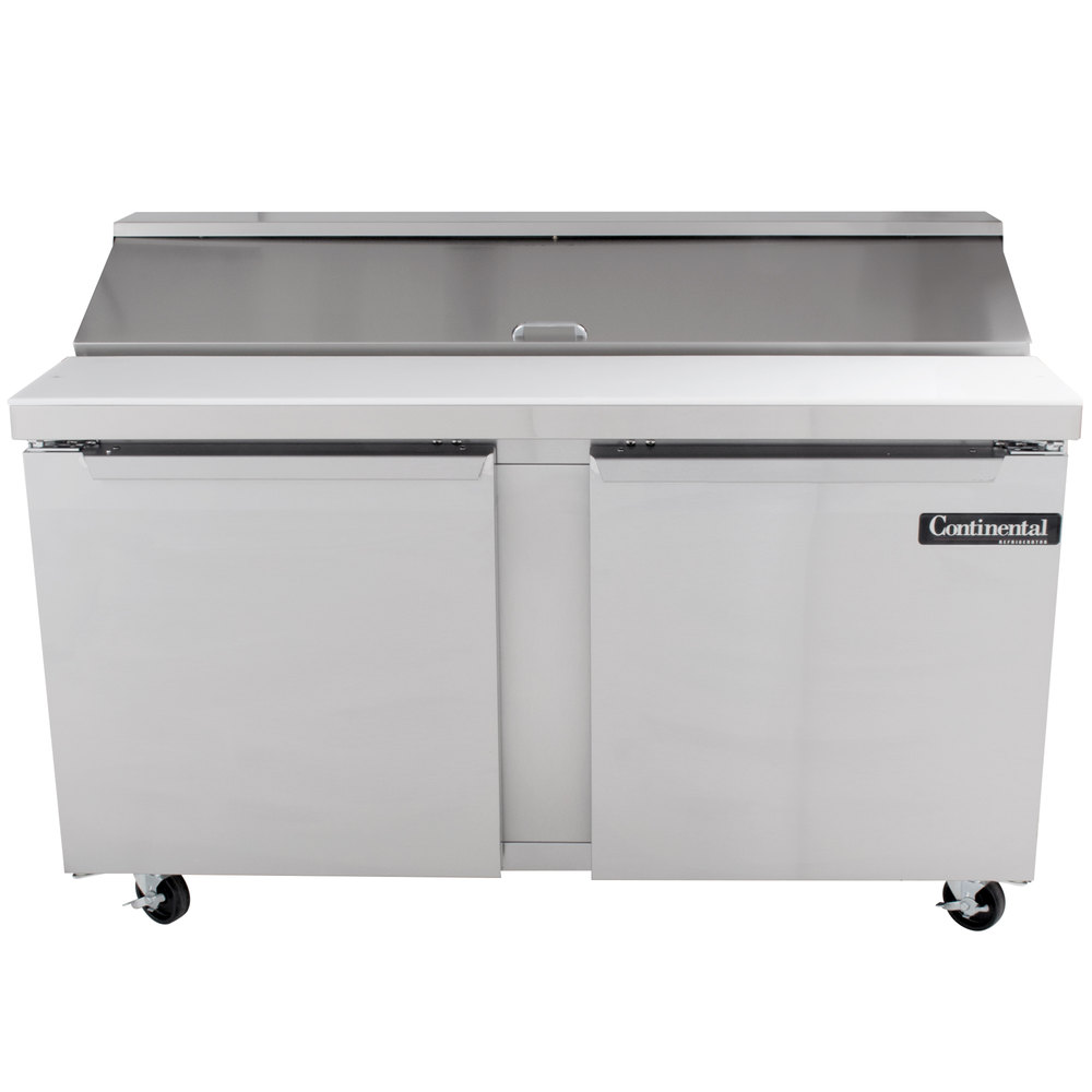 Continental Refrigerator SW60-16 60 Two Door Refrigerated Sandwich / Salad Prep Table