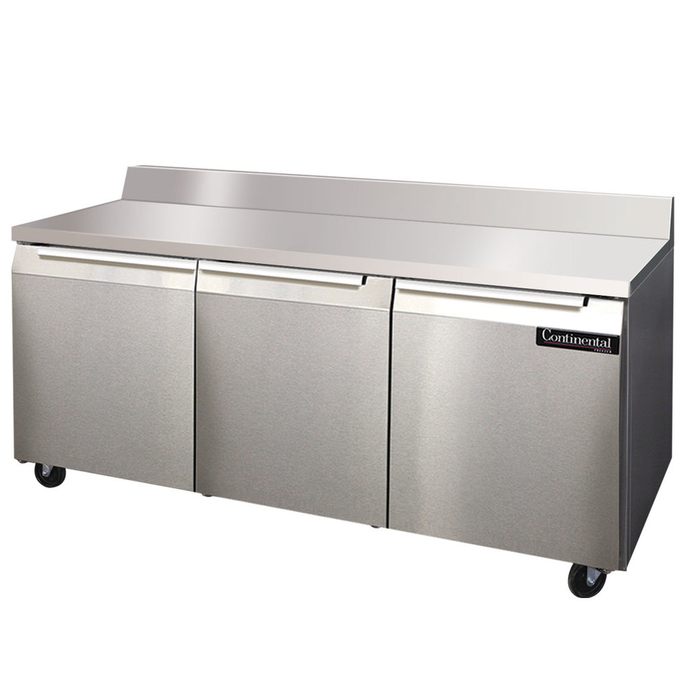 Continental Refrigerator SW72-BS 72 Worktop Refrigerator with Backsplash