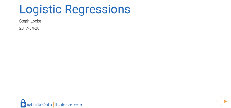 Logistic regressions (in R) Logistic regressions (in R)