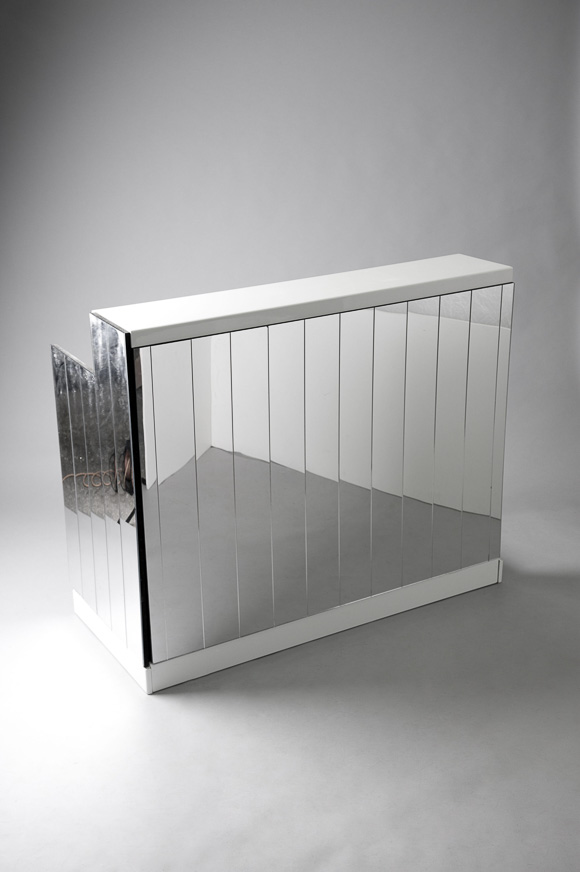 Mirrored DJ Booth White LONDON PROP HIRE