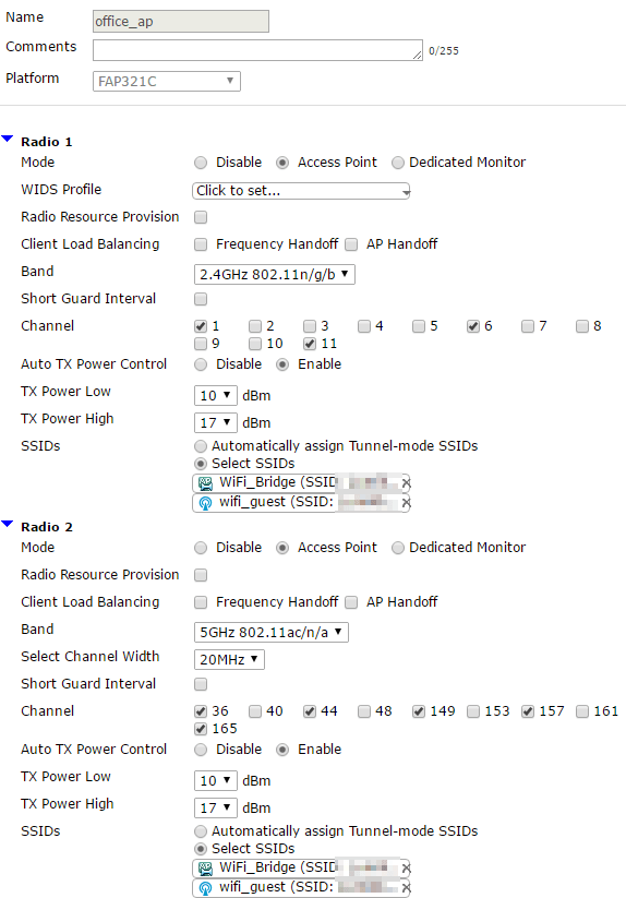 Create FortiAP Profile