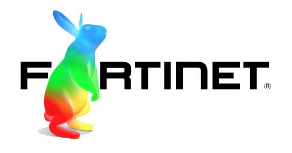 Fortinet logo with Google Fiber rabbit