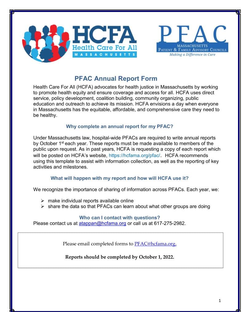 2022 PFAC Annual Report