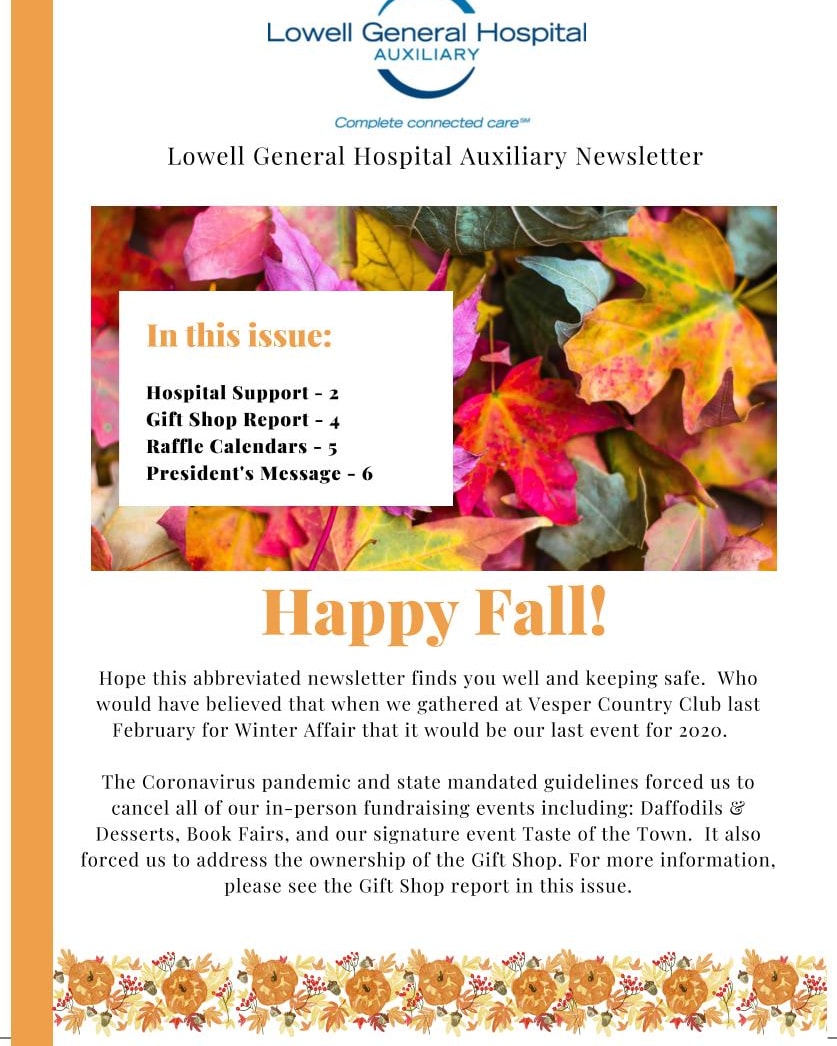 Fall 2020 Auxiliary Newsletter