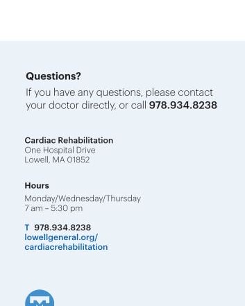 Cardiac Rehabilitation brochure