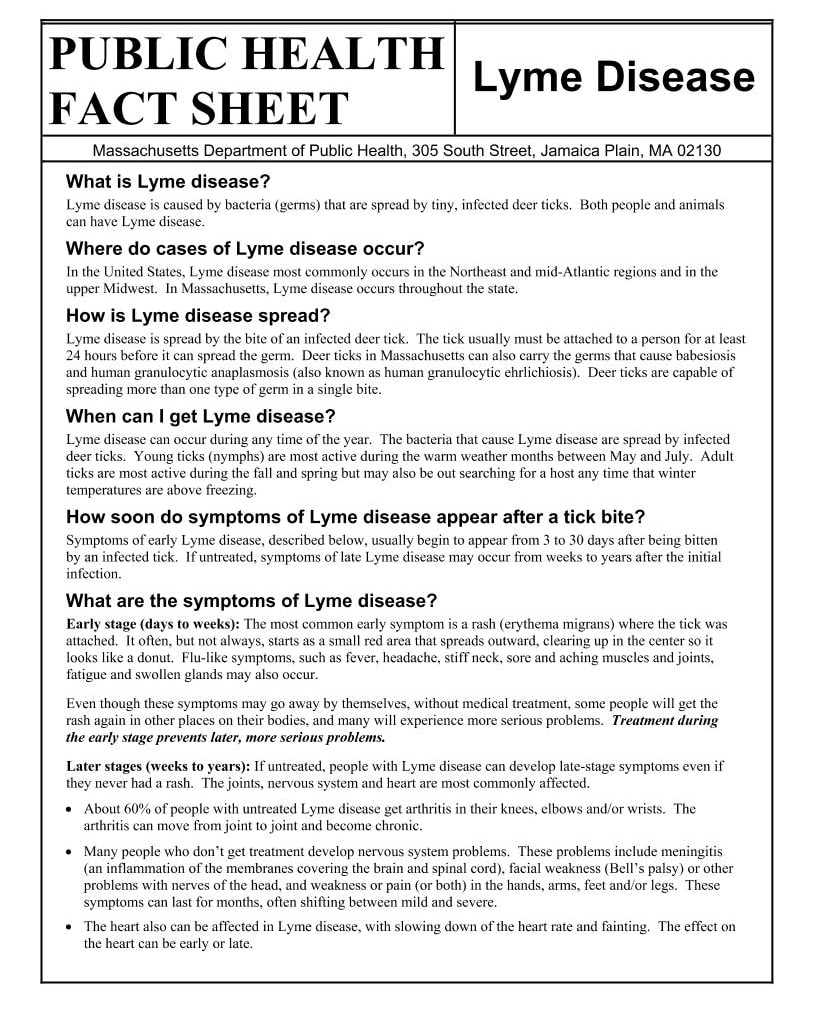 Lyme Disease Fact Sheet