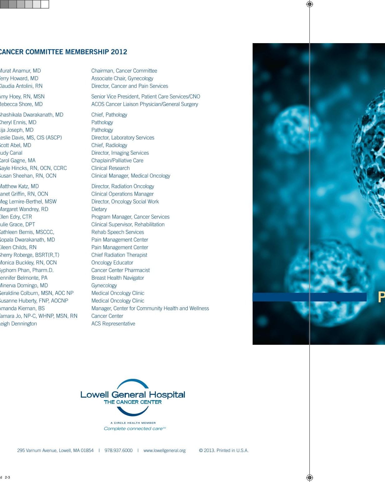 Cancer Center Annual Report 2012
