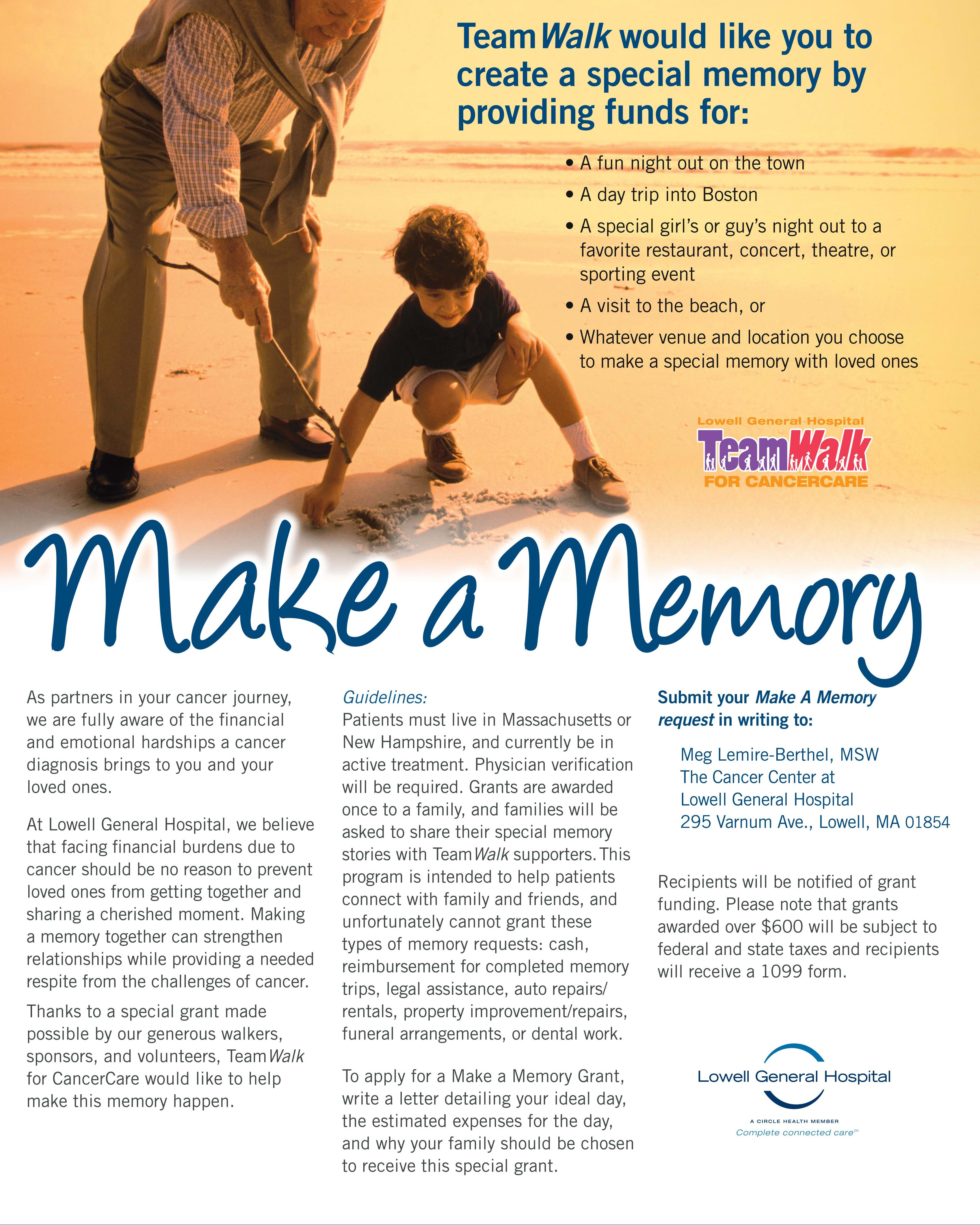 Make a Memory flyer