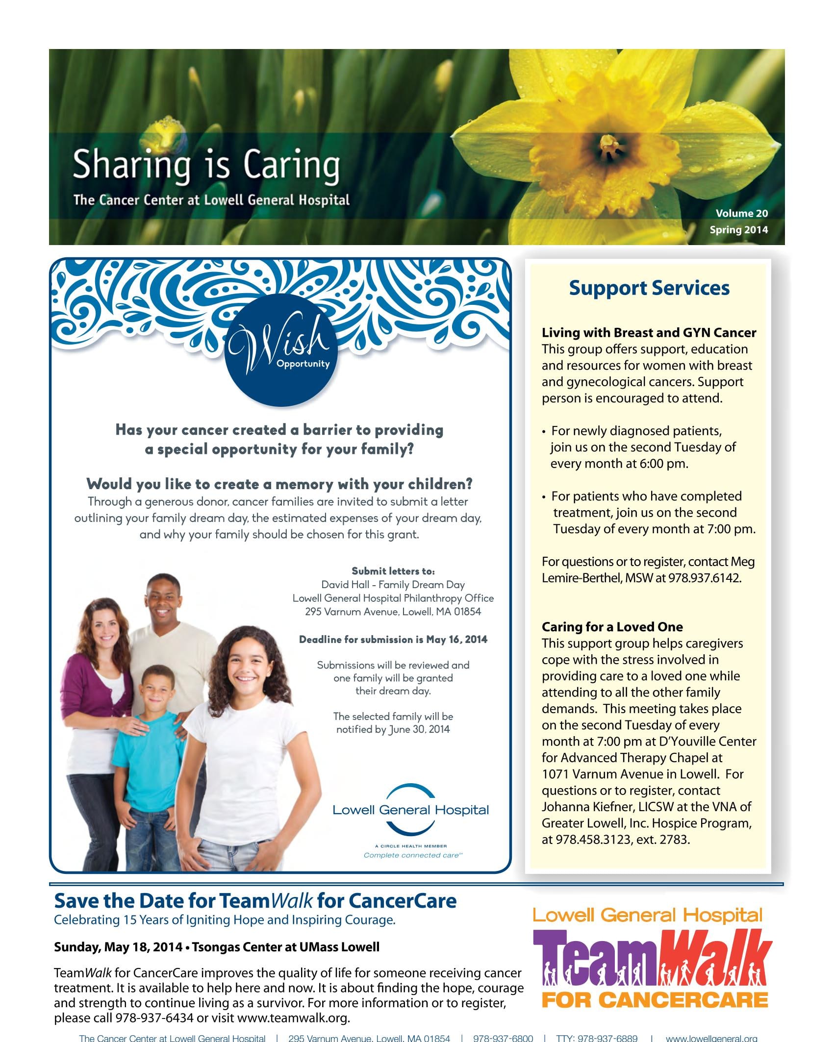 Cancer Center Community Newsletter, Vol 20 - 2014