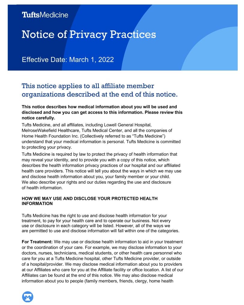 Notice of Privacy Practices