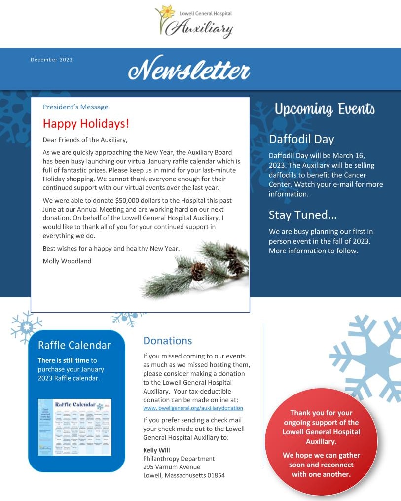 Winter 2022 Auxiliary Newsletter