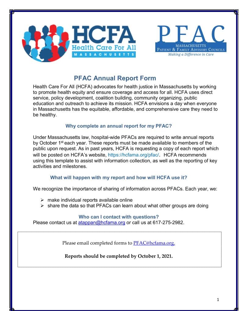 PFAC Annual Report 2021