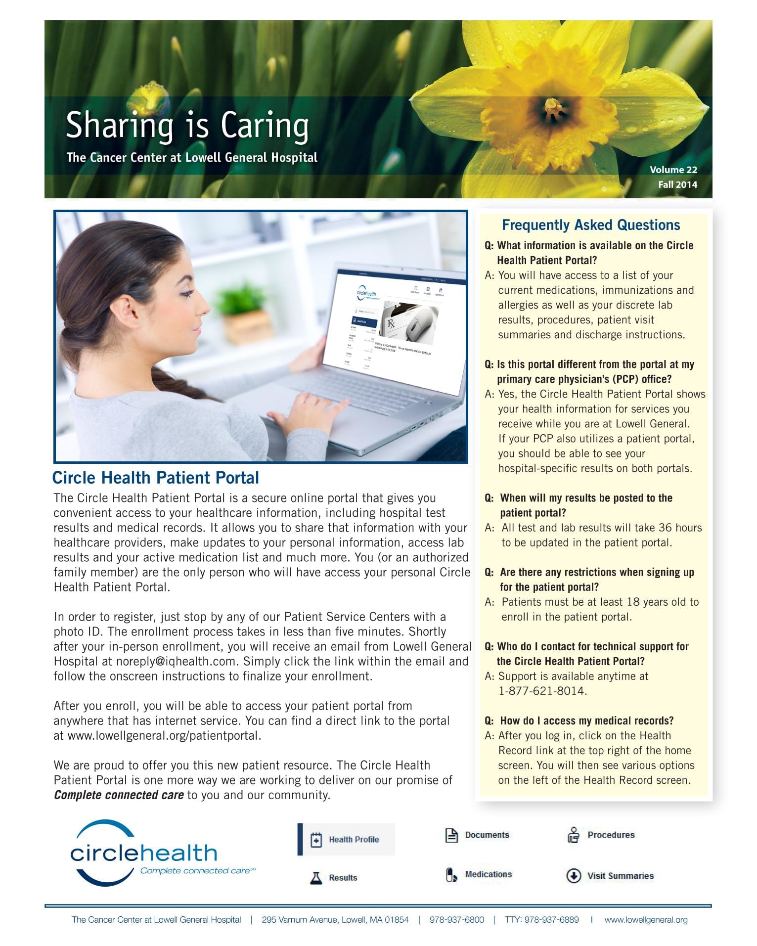 Cancer Center Community Newsletter, Vol 22 - 2014