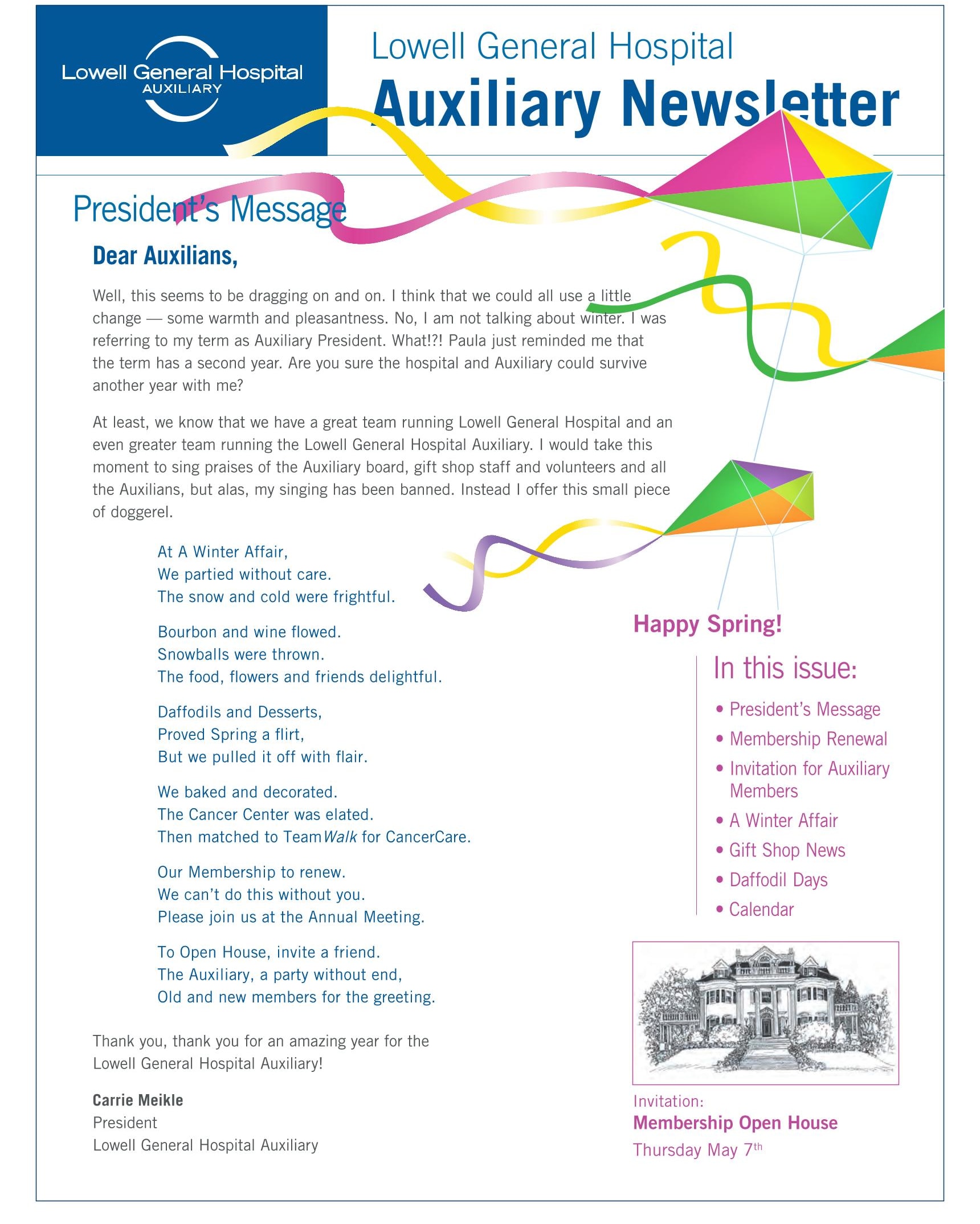 Spring 2015 Auxiliary Newsletter