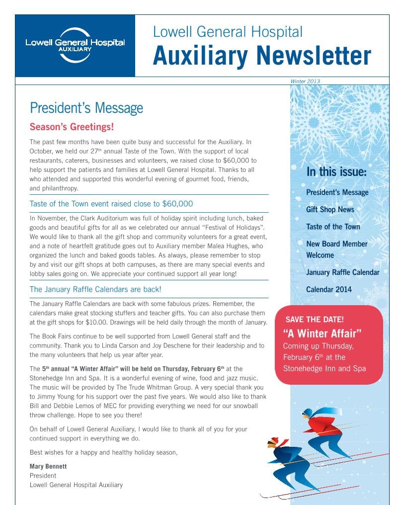 Fall 2013 Auxiliary Newsletter