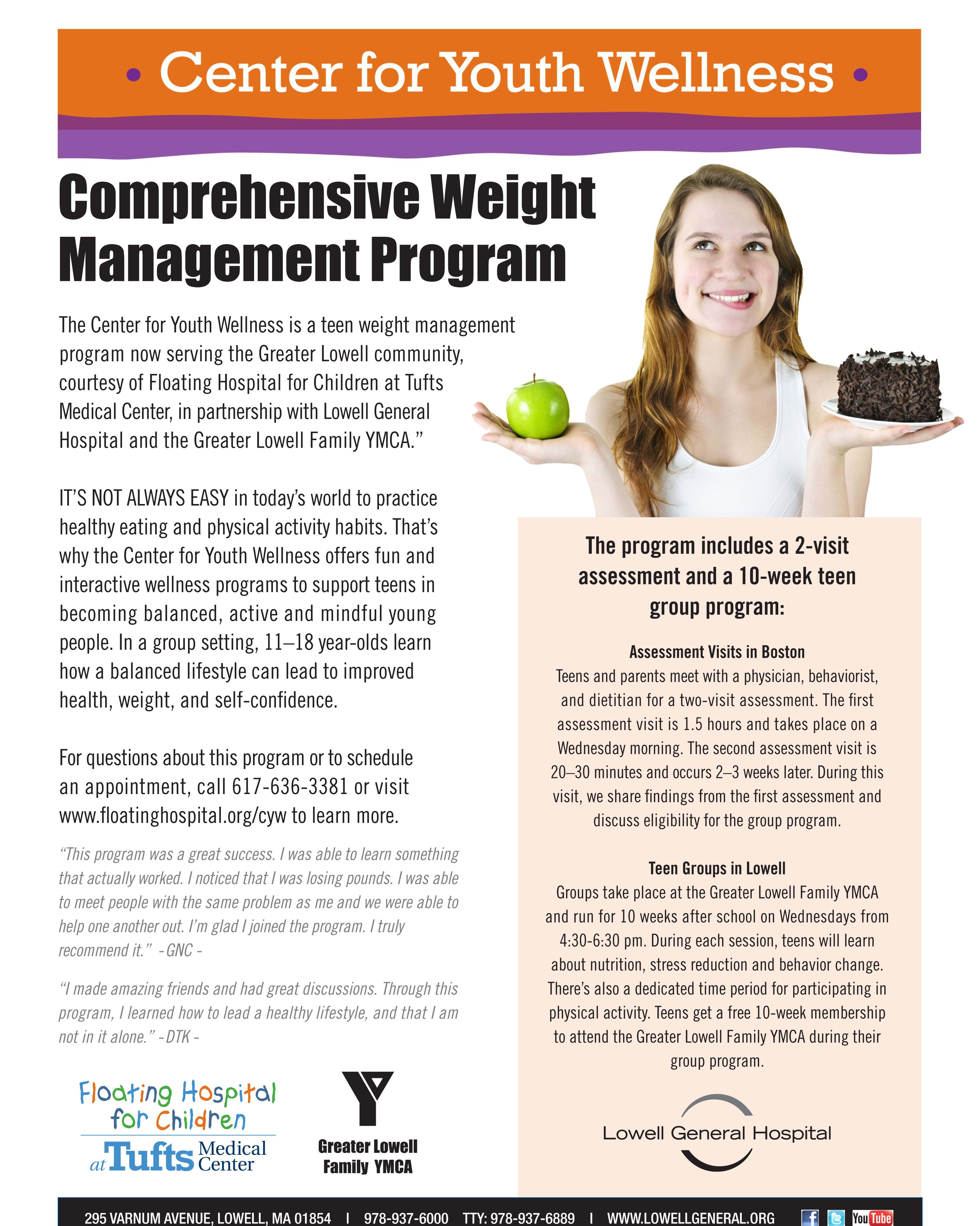 Tufts Center for Youth Wellness Comprehensive Weight Management Program