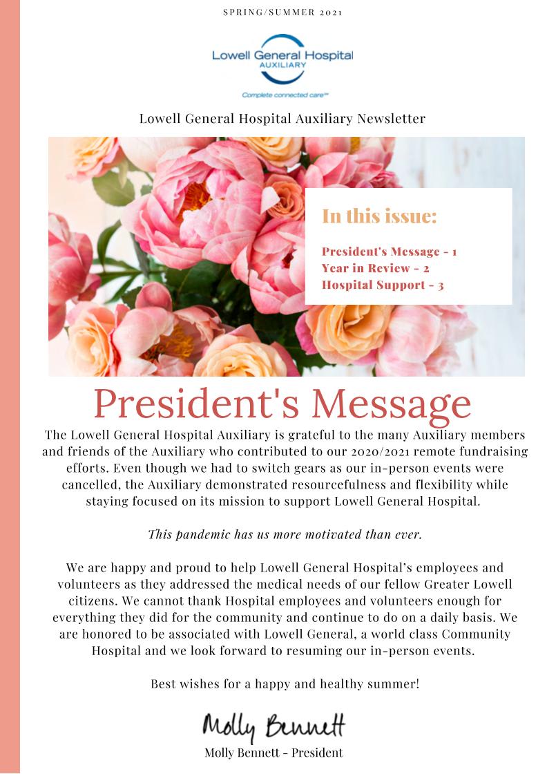 Spring/Summer 2021 Auxiliary Newsletter