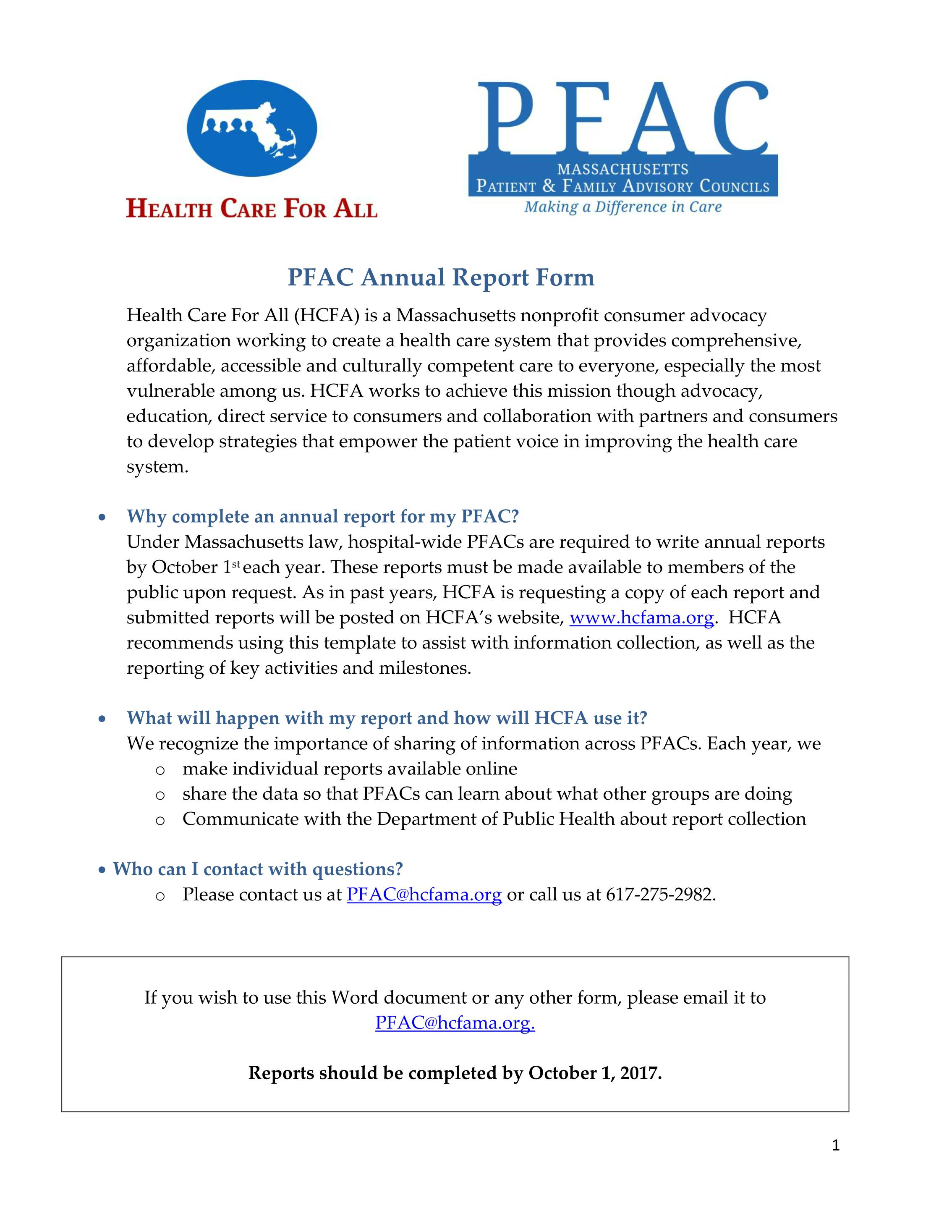PFAC Annual Report 2017