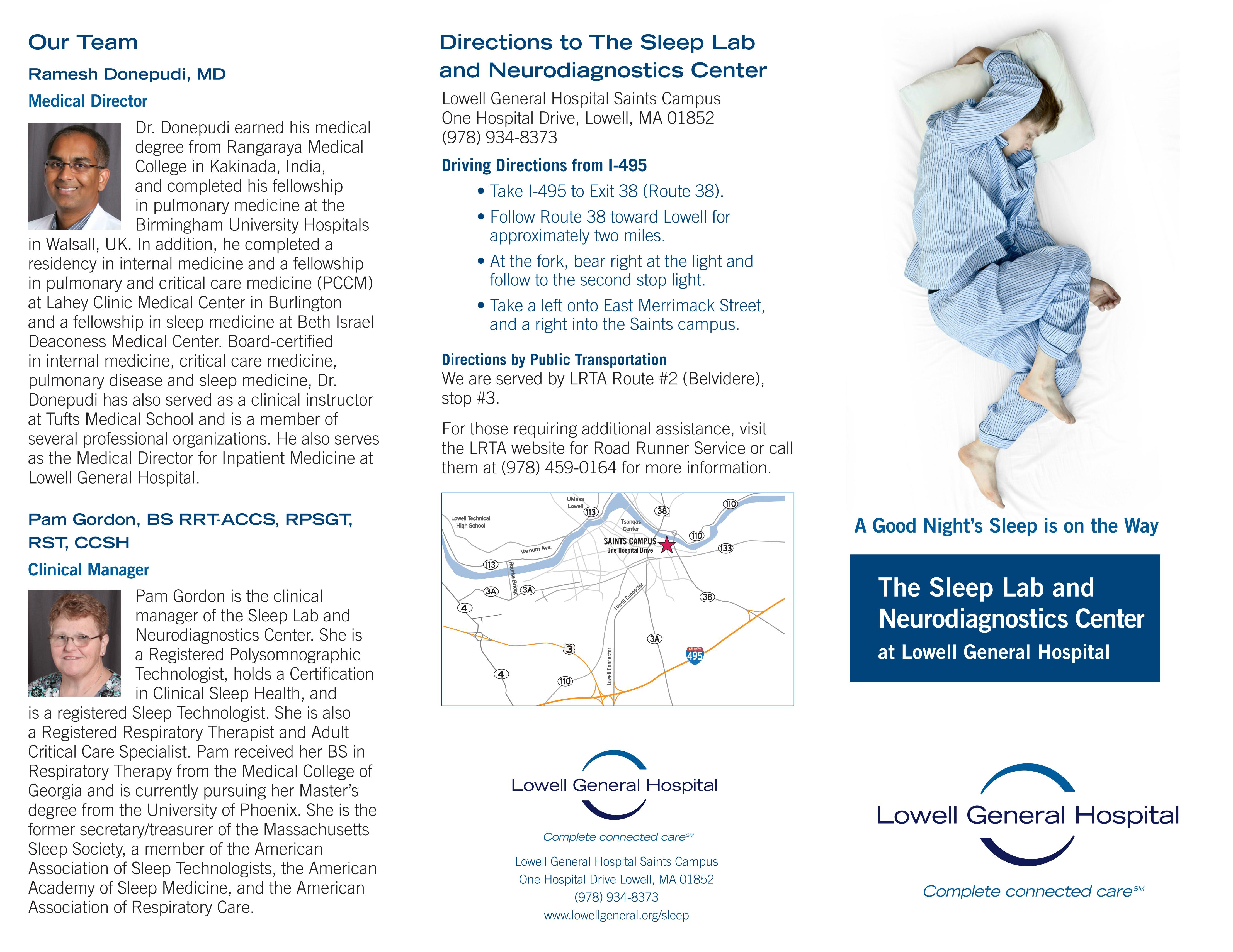 The Sleep Lab and Neurodiagnostics Center brochure