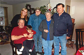 Jean Dean with Family
