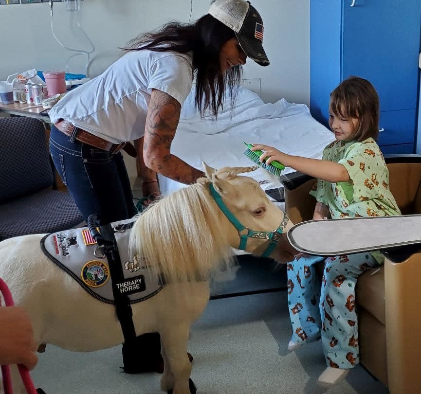 Lifting Spirits with pedi patient