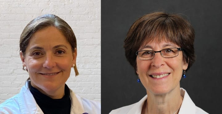 Presenters Pauline Tsirigotis, M.D. and Karen Poushter, FNP