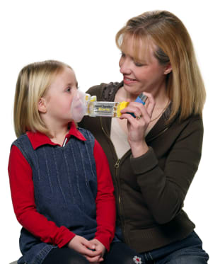 Child mask in use