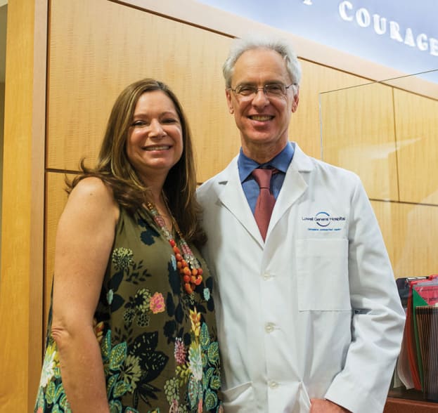 Luisa Gemma, of Westford, with Dr. Murat Anamur