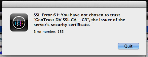 Error on Mac
