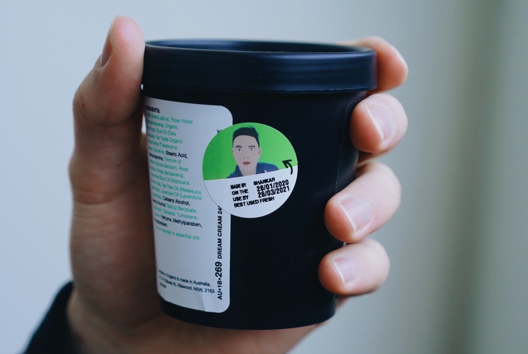 Behind The Face Sticker Lush Cosmetics Nz