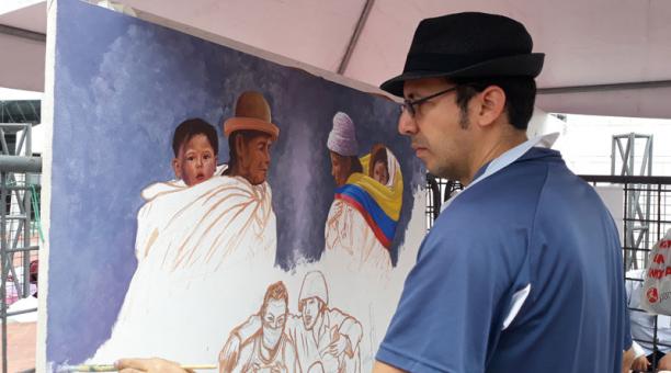 Fotografía de Pinturas del Faal dialogan con las manifestaciones de octubre del 2019