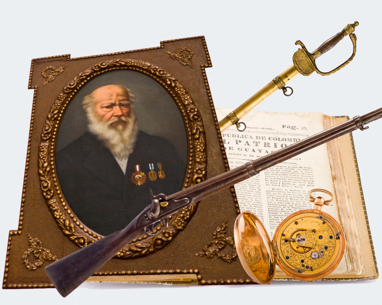 Fotografía de Armas y documentos, entre las reliquias que guarda Museo Municipal de Guayaquil y evocan gesta libertadora de 1820