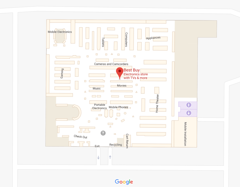 Google Mapのフロアマップ