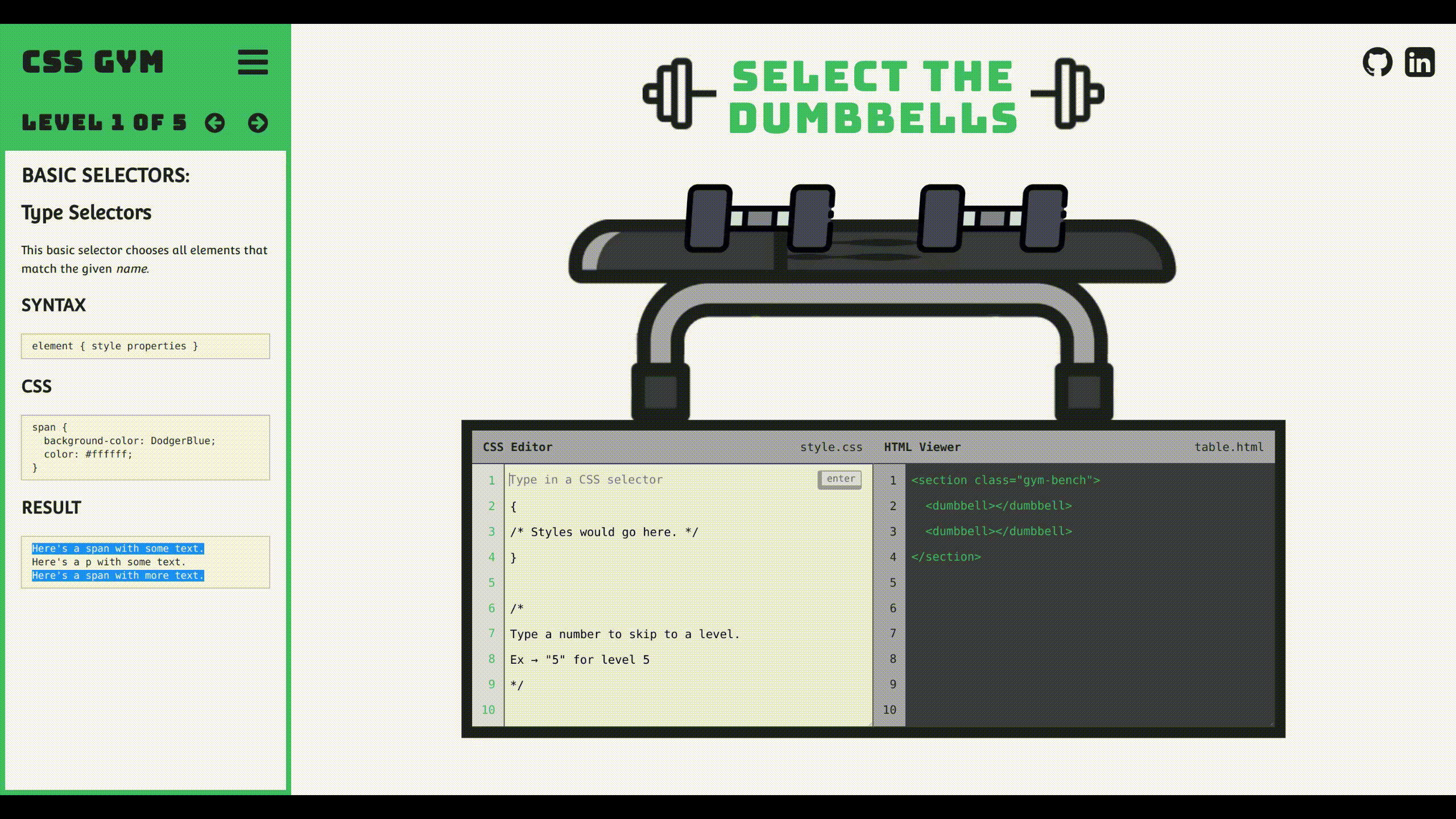 GitHub - achen118/css-gym: CSS Gym - Exercise Your Knowledge of CSS ...