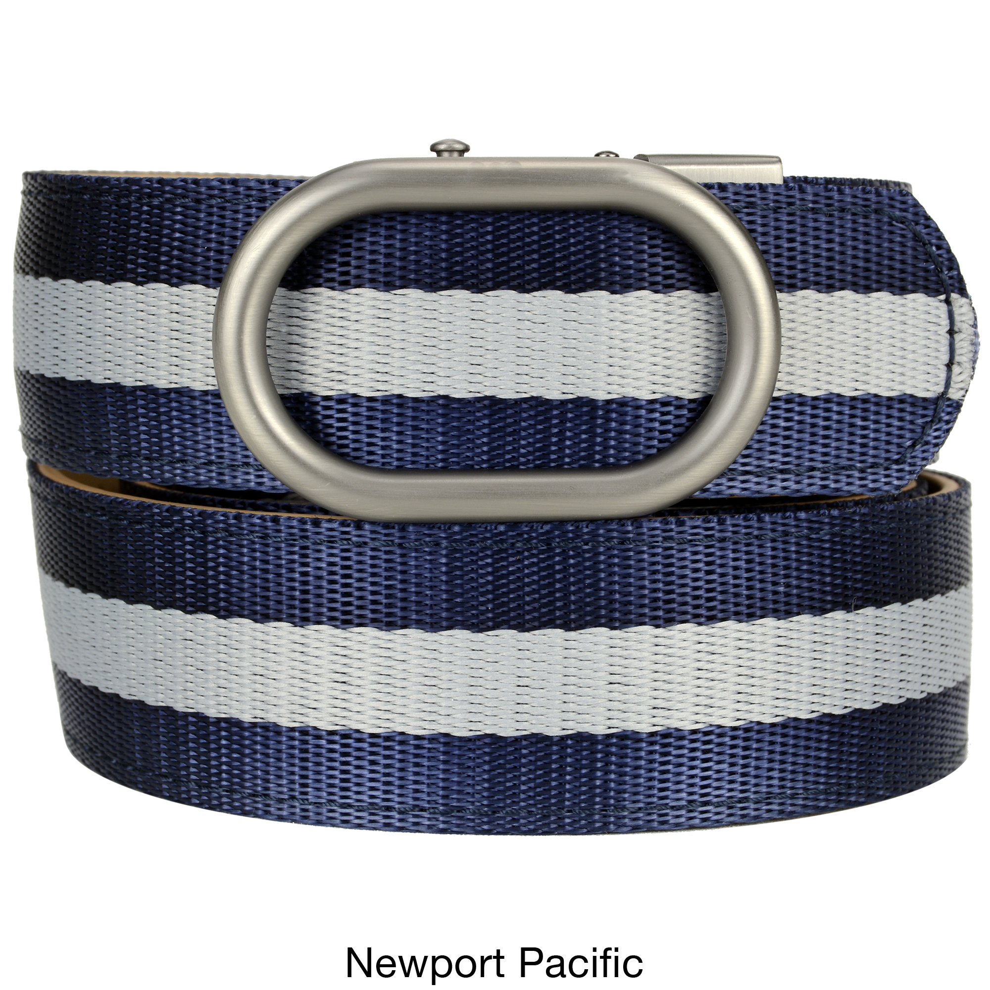 Nexbelt Classic Canvas LEATHER Belt Newport CEDAR and SNOW and Admiral