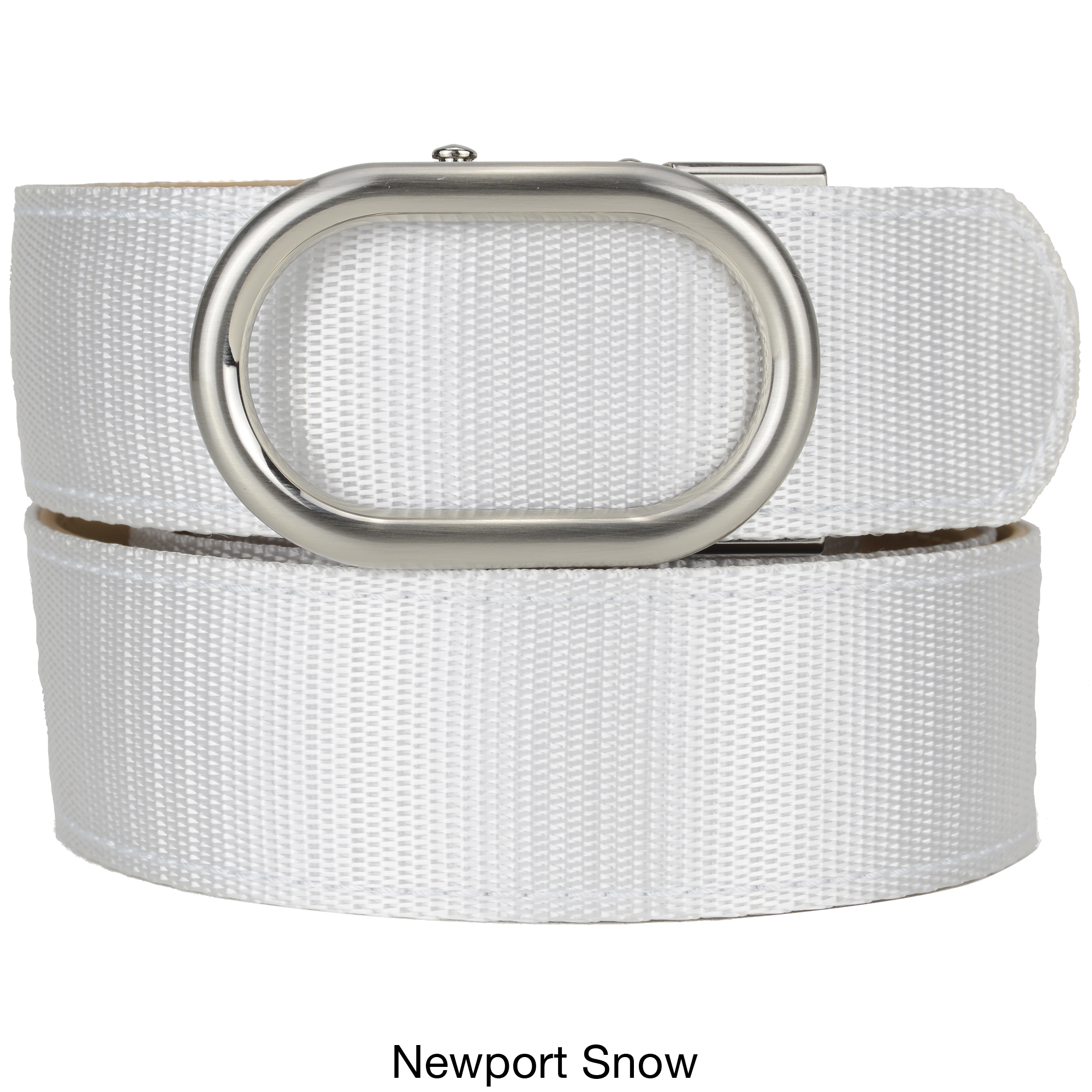Nexbelt Classic Canvas LEATHER Belt Newport CEDAR and SNOW and Admiral