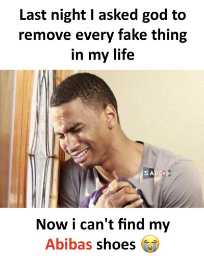 I asked God to remove all fake things in my life