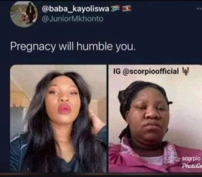 Pregnancy will humble you