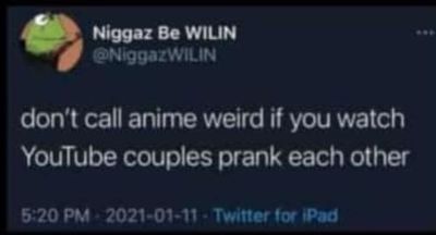 Don't call anime weird if you keep watching YouTube couple's prank each other