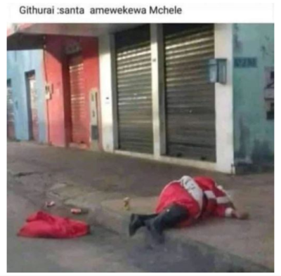 Santa amewekewa mchele pale Githurai