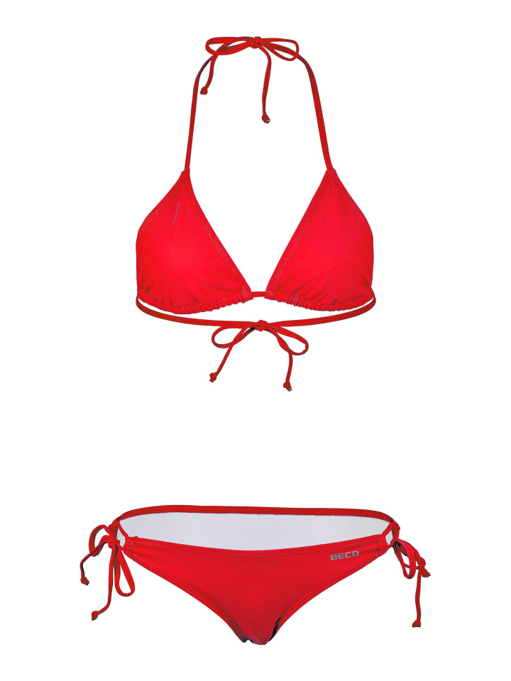 Beco Bikini Beco Basic Side Tie Triangle Bikini In Rot G Nstig Kaufen