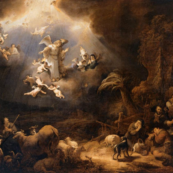 Govert flinck angels announcing the birth of christ to the shepherds wga07928