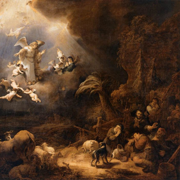 Govert flinck angels announcing the birth of christ to the shepherds wga07928