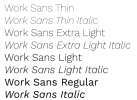 An Image Of Various Fonts Within The Work Sans Family