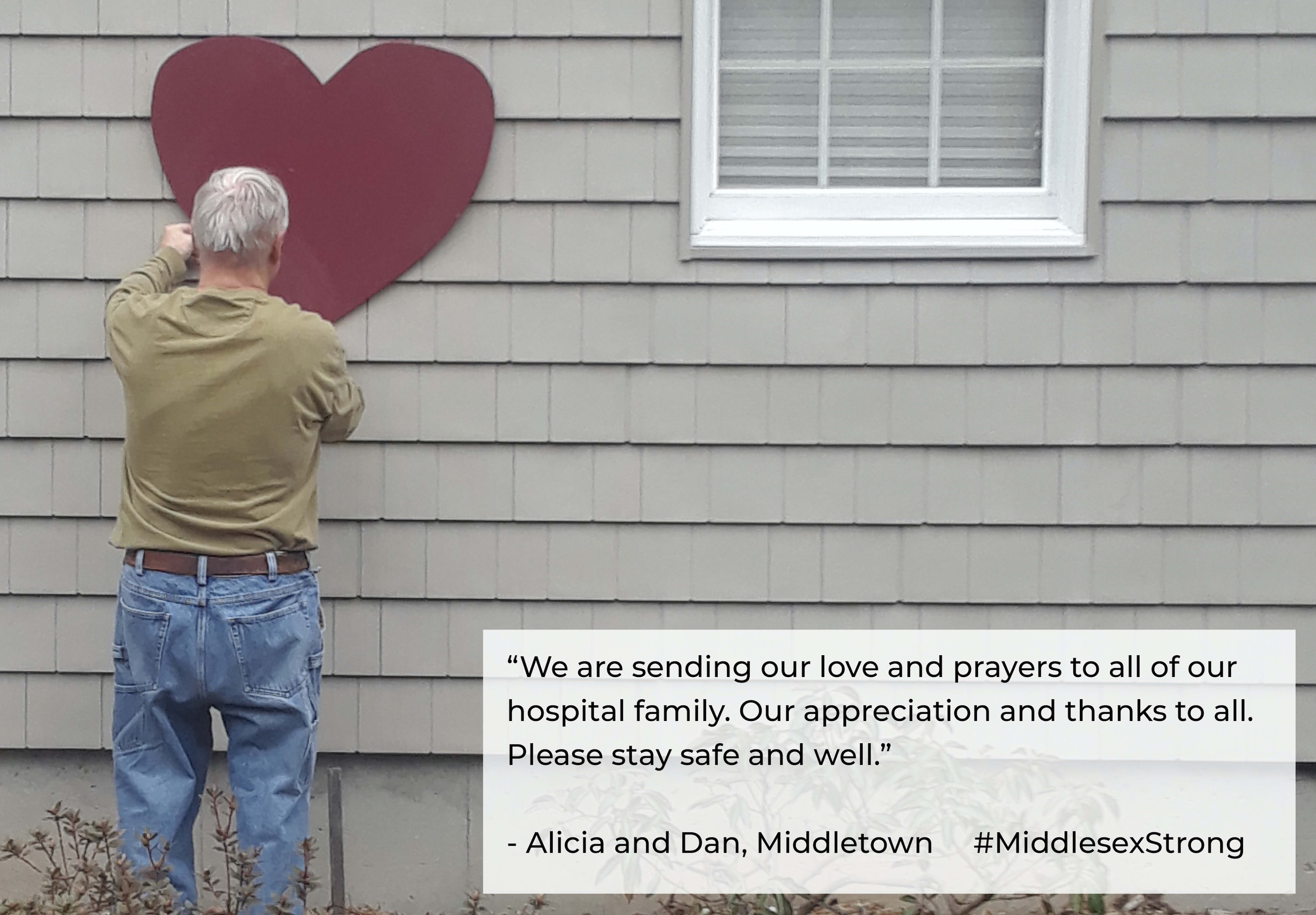 Hearts for health care workers.