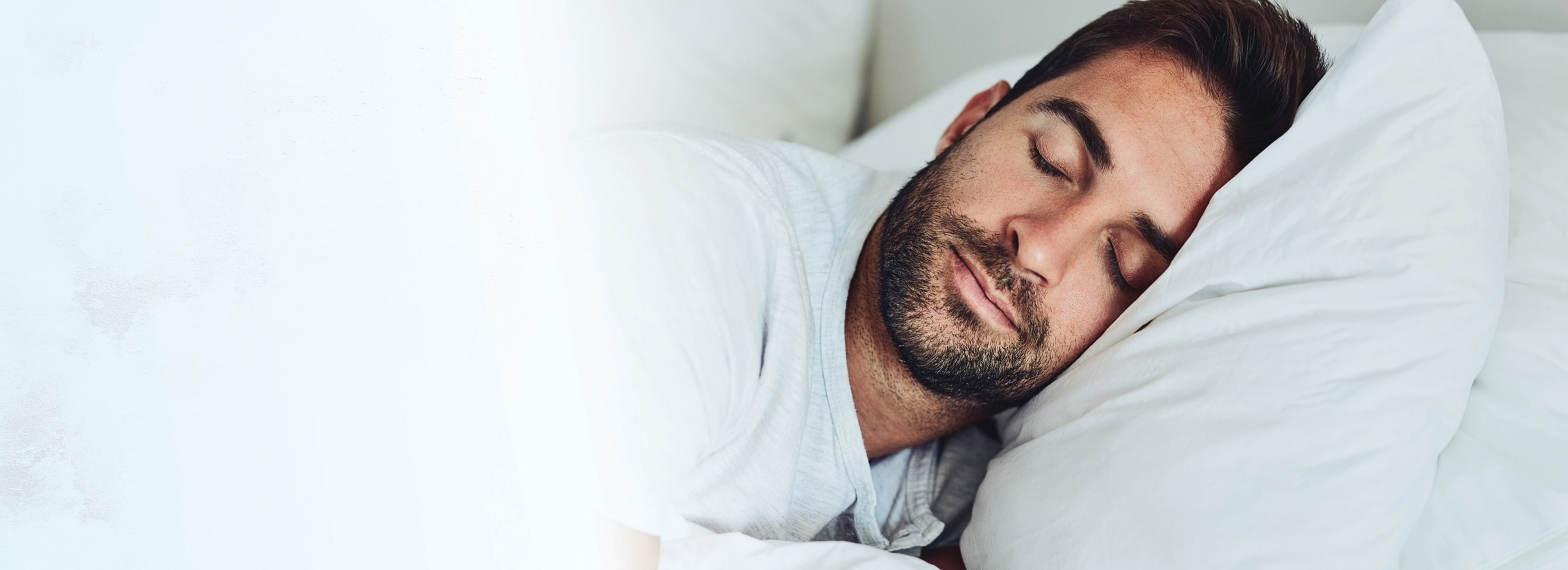 Man getting healthy sleep.