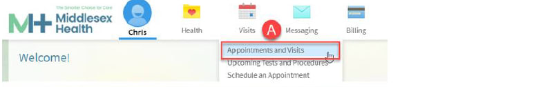 View your upcoming appointments.