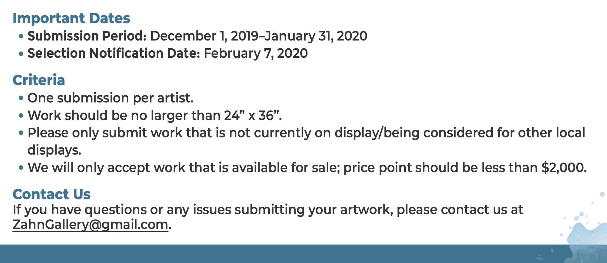 Deadlines and criteria for Local Vision 2020.