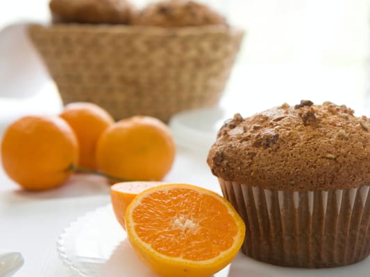 Delicious cranberry orange muffin.